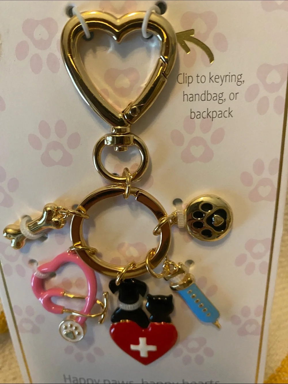 true to form Pink & Red Pet-Themed Handbag Charm